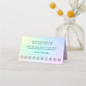 Carte De Fidélité Arrière - plan holographique aux couleurs douces (Dos)