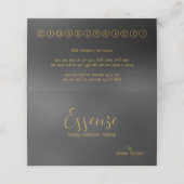 Carte De Fidélité Arrière - plan moderne noir et or chatoyant (Extérieur déplié)