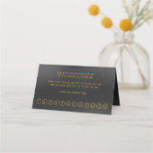 Carte De Fidélité Arrière - plan moderne noir et or chatoyant (Dos)