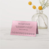 Carte De Fidélité Arrière - plan moderne rose clair chatoyant (Dos)