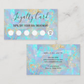 carte de fidélité arrière - plan opal bleu (Devant / Derrière)