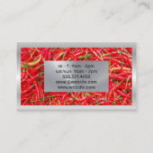Carte De Fidélité Arrière - plan Red Chilis | Couteau et éléments mé (Dos)
