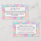 Carte De Fidélité Art moderne Girl rose violet Peinture Schéma (Devant / Derrière)