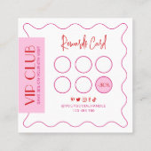 Carte De Fidélité Artiste de maquillage moderne de salon Retro rose  (Dos)