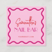 Carte De Fidélité Artiste de maquillage moderne de salon Retro rose  (Devant)