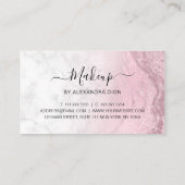 Carte De Fidélité Artiste maquillage parties scintillant en marbre r (Dos)