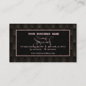 Carte De Fidélité Artiste maquillage Rose Art Déco (Dos)