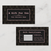 Carte De Fidélité Artiste maquillage Rose Art Déco (Devant / Derrière)