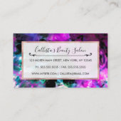 Carte De Fidélité Artsy Abstrait moderne noir pourpre teint teinture (Dos)