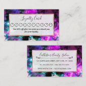 Carte De Fidélité Artsy Abstrait moderne noir pourpre teint teinture (Devant / Derrière)