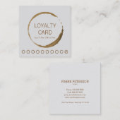 Carte de fidélité au café - tache de café (Devant / Derrière)