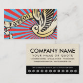 carte de fidélité au tatouage de moineau (Devant / Derrière)