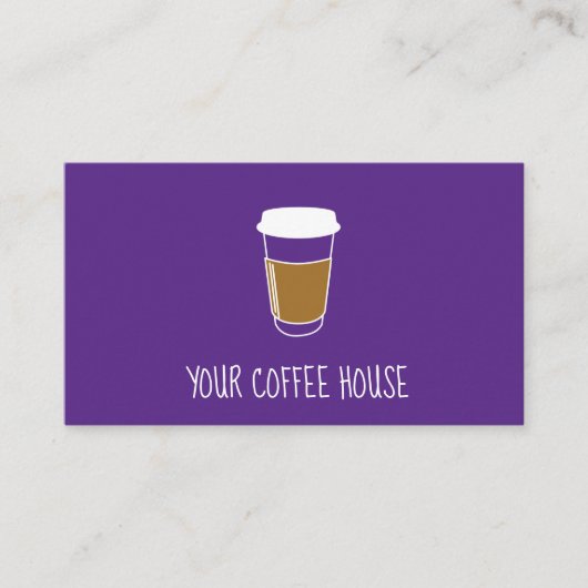 Carte de fidélité au Timbre à café modifiable viol (Devant)