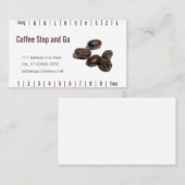 Carte de fidélité aux haricots de café (Devant / Derrière)