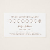 carte de fidélité aux menthe et beige tropical (Dos)