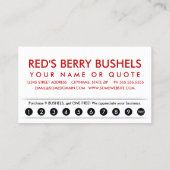 carte de fidélité aux rayures de fraise (Dos)