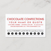 carte de fidélité aux rayures de fraise de chocola (Dos)