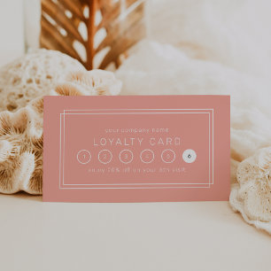 Carte De Fidélité AVERY Minimal Blush Peach Business Récompense 6 Pu