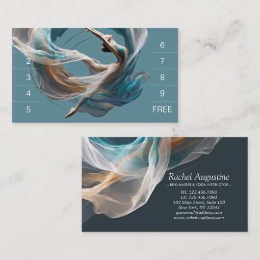 Carte De Fidélité Avion Air Yoga Instructeur Pilates Fitness (Devant / Derrière)