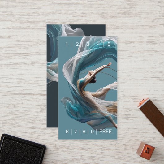 Carte De Fidélité Avion Air Yoga Instructeur Pilates Fitness (Devant/Arrière en situation)