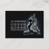 Carte De Fidélité B&W King Pigeon Yoga Pose 10 Classe Pass (Devant)