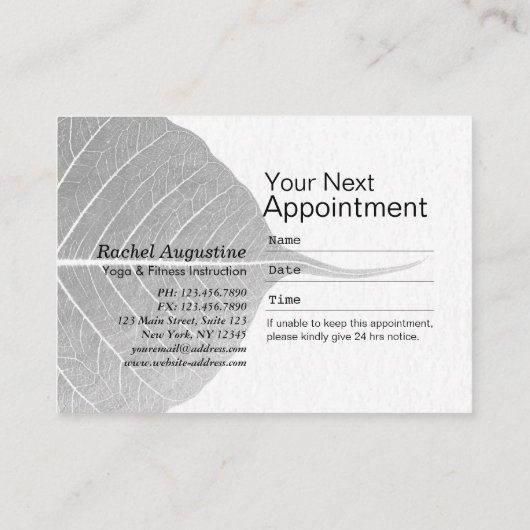 Carte De Fidélité B&W King Pigeon Yoga Pose 10 Classe Pass (Dos)