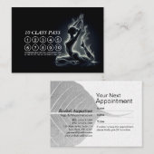 Carte De Fidélité B&W King Pigeon Yoga Pose 10 Classe Pass (Devant / Derrière)