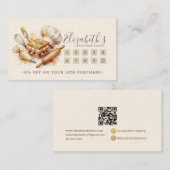 Carte De Fidélité Bakery Pastry Chef Baking Catering Loyalty Punch (Devant / Derrière)