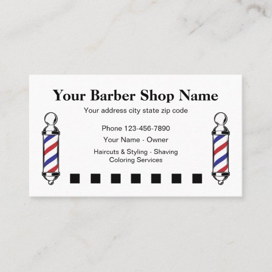 Carte De Fidélité Barber Shop Conception simple de récompenses clien (Devant)