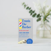 Carte de fidélité Barbershop (Poteau de barbier et (Debout devant)