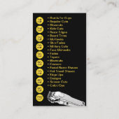 Carte de fidélité Barbershop (Poteau de barbier et (Dos)