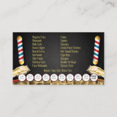 Carte de fidélité Barbershop (Poteau de barbier et (Dos)