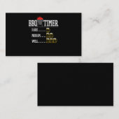 Carte De Fidélité BBQ | BBQ Timer Funny Bière Steak Grill (Devant / Derrière)