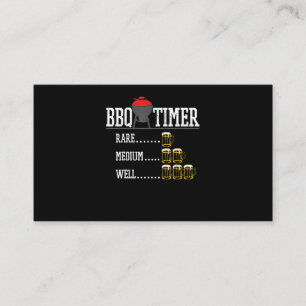 Carte De Fidélité BBQ BBQ Timer Funny Bière Steak Grill