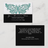 Carte de fidélité :: Beau Papillon Turquoise (Devant / Derrière)