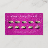 Carte de fidélité Beauté 10 Lash Hot Pink Gold Cro (Dos)