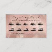 Carte de fidélité Beauté 10 Lash Rose Gold Crown (Dos)