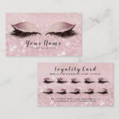 Carte de fidélité Beauté 10 Rose de maquillage Las (Devant / Derrière)