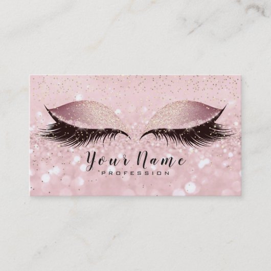 Carte de fidélité Beauté 10 Rose de maquillage Las (Devant)