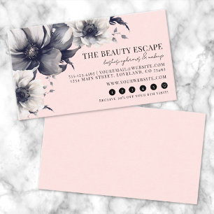 Carte De Fidélité Beauté florale rose rousse