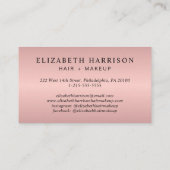 Carte De Fidélité Beauté or rose (Dos)