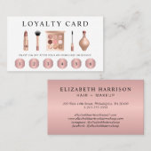 Carte De Fidélité Beauté or rose (Devant / Derrière)