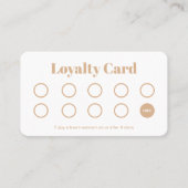 Carte De Fidélité Beauté Salon Loyalty Card Or simple blanc (Devant)