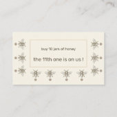 Carte De Fidélité Beekeeper Honey Customer Loyalty Card Ivory (Dos)