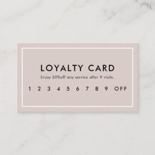 Carte de fidélité Beige Blush Professional moderne