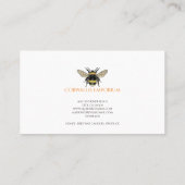 Carte De Fidélité Big Bumble Bee Honey Produits Apiary Beekeeper (Dos)