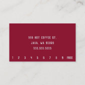 Carte De Fidélité Bikini Belly Barista Café Horizontal Drive-Thru (Dos)