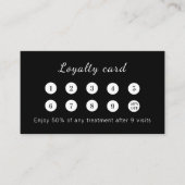 Carte De Fidélité Black qr code business logo (Devant)