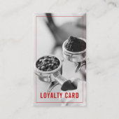 Carte de fidélité Black White Photo Café Shop (Devant)