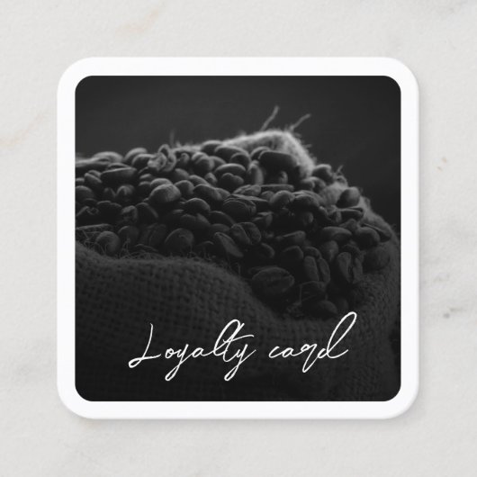Carte de fidélité Black White Retro (Devant)